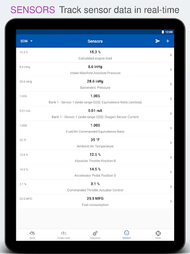 OBD Auto Doctor car scanner screenshot