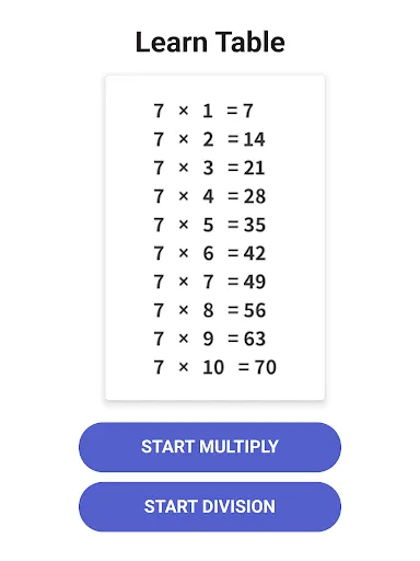 Times Table  - Learn Math screenshot