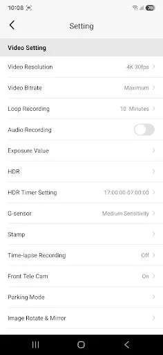VIOFO Dashcam screenshot