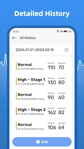 Blood Pressure Tracker screenshot