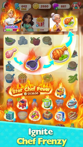 Foodstars: Merge & Cook screenshot