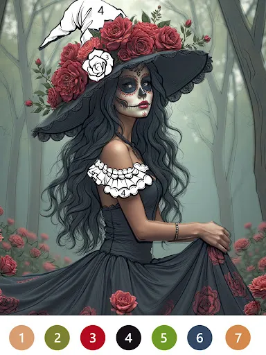 Macabre Color Paint By Number screenshot