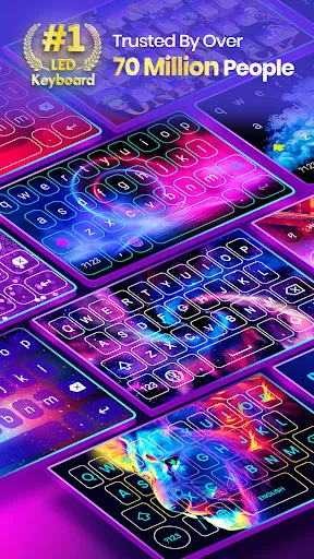 Neon LED Keyboard: RGB & Emoji screenshot
