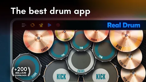Real Drum electronic drums set screenshot