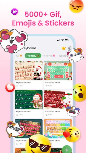 Keyboard Themes: Emoji & Fonts screenshot