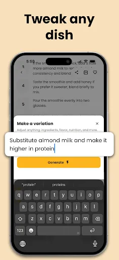 TasteBot: AI Recipe Generator screenshot