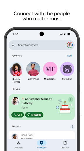 Contacts screenshot