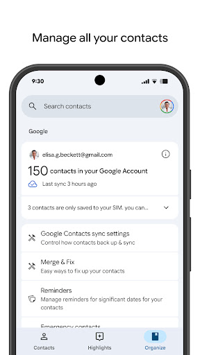 Contacts screenshot
