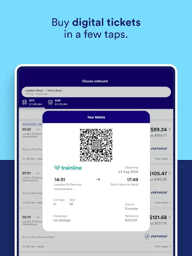 Trainline: Train travel Europe screenshot