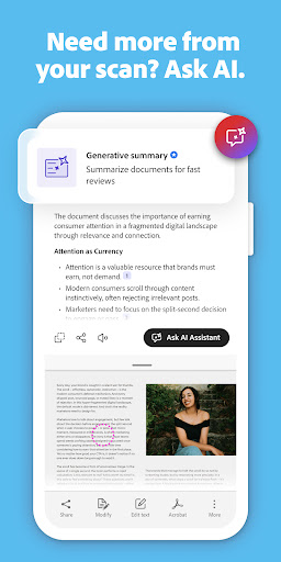 Adobe Scan AI PDF Scanner, OCR screenshot