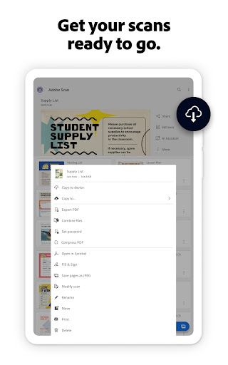 Adobe Scan AI PDF Scanner, OCR screenshot