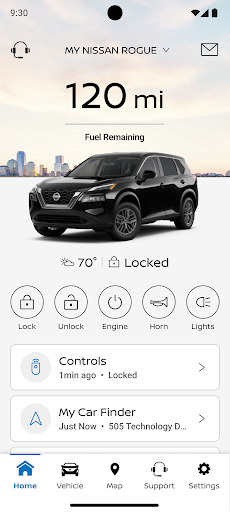 MyNISSAN® screenshot