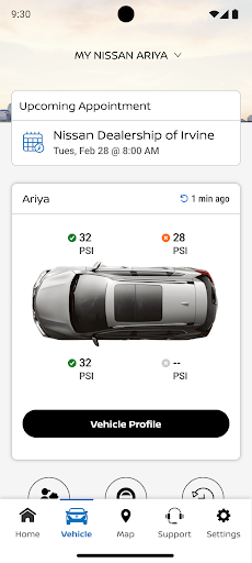 MyNISSAN® screenshot