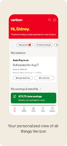 My Verizon screenshot