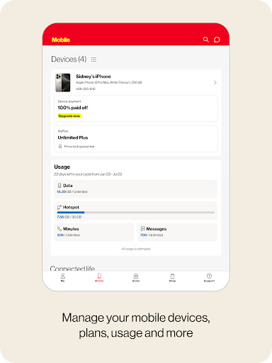 My Verizon screenshot