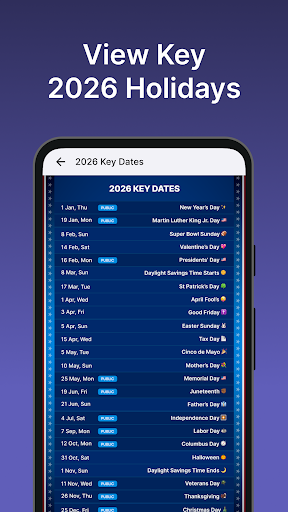 2026 Calendar Launcher screenshot