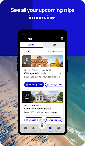 United Airlines screenshot