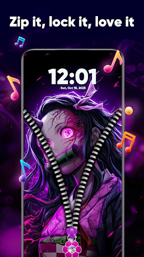 Zipper Lock Screen & Wallpaper screenshot