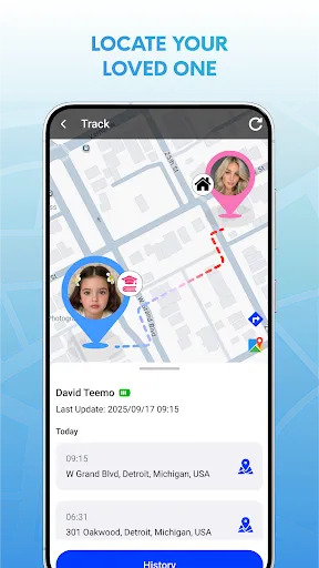 GeoFind: Phone Tracker Via GPS screenshot