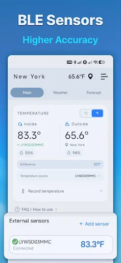 Indoor thermometer screenshot
