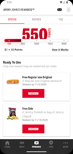 Jimmy John's Sandwiches screenshot