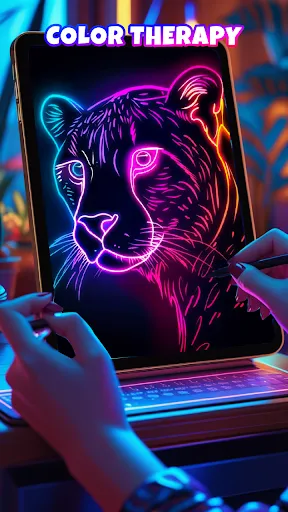 Neon Brush - Glow Draw & Paint screenshot