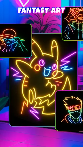 Neon Brush - Glow Draw & Paint screenshot