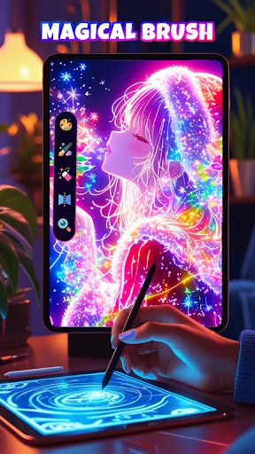Neon Brush - Glow Draw & Paint screenshot
