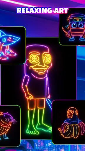 Neon Brush - Glow Draw & Paint screenshot