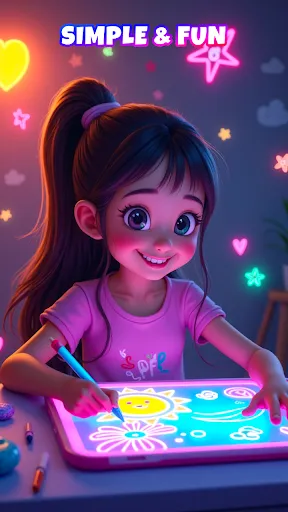 Neon Brush - Glow Draw & Paint screenshot
