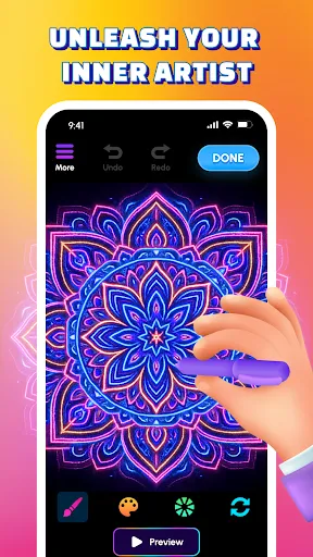 Glow Art Drawing - Doodle App screenshot