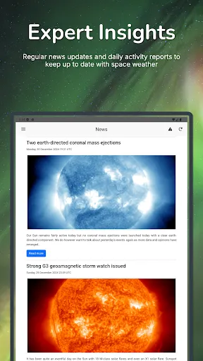 SpaceWeatherLive screenshot