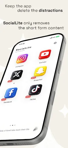 Sociallite -Block Reels&Shorts screenshot