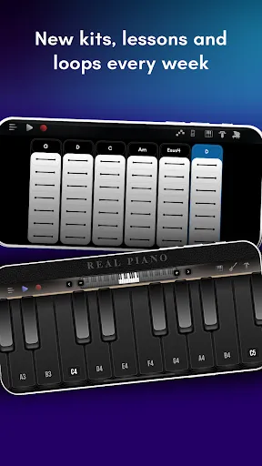 Real Piano electronic keyboard screenshot