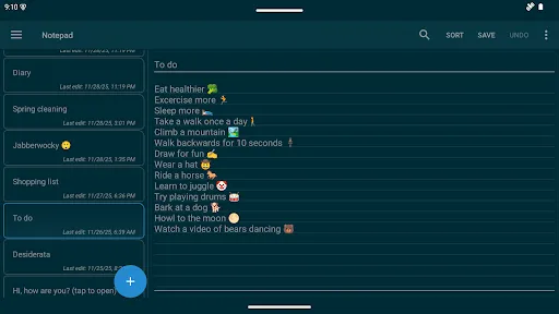 Notepad - simple notes screenshot