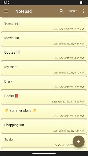 Notepad - simple notes screenshot