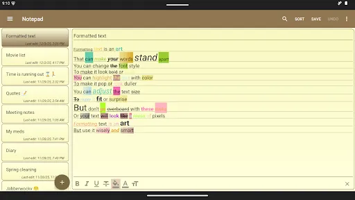 Notepad - simple notes screenshot