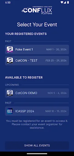 CONFlux Event App screenshot