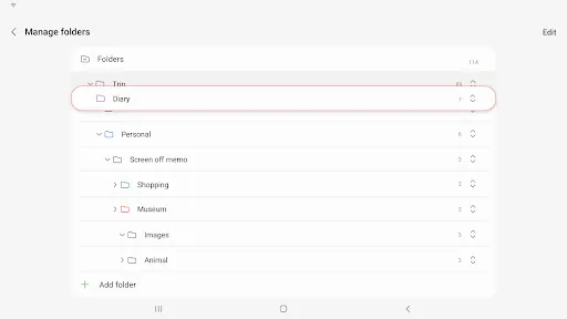 Samsung Notes screenshot