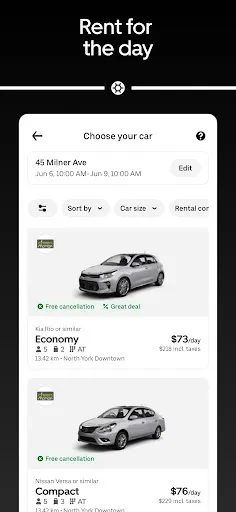 Uber - Request a ride screenshot