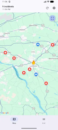 Lancaster County Incidents screenshot