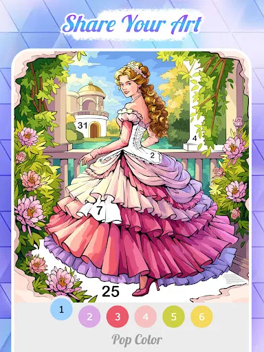 Pop Color - Paint by number screenshot