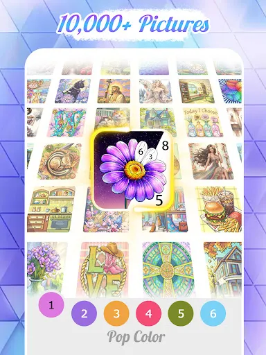 Pop Color - Paint by number screenshot