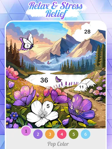 Pop Color - Paint by number screenshot