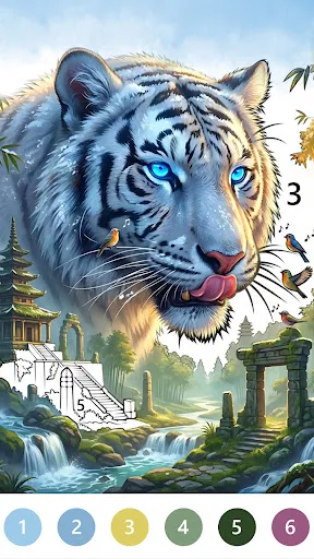 Whimsy Color By Number Game screenshot