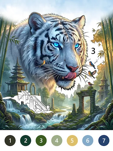 Whimsy Color By Number Game screenshot