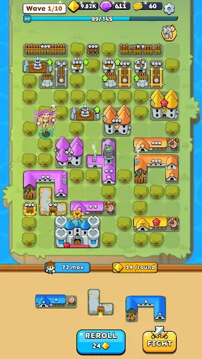 Fortress Merge: Puzzle Defense screenshot
