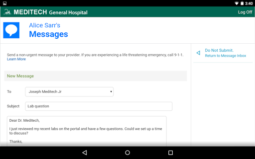 MEDITECH MHealth screenshot