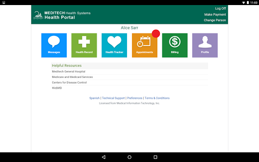 MEDITECH MHealth screenshot
