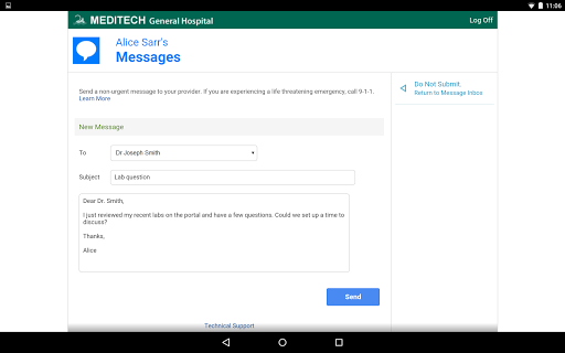MEDITECH MHealth screenshot